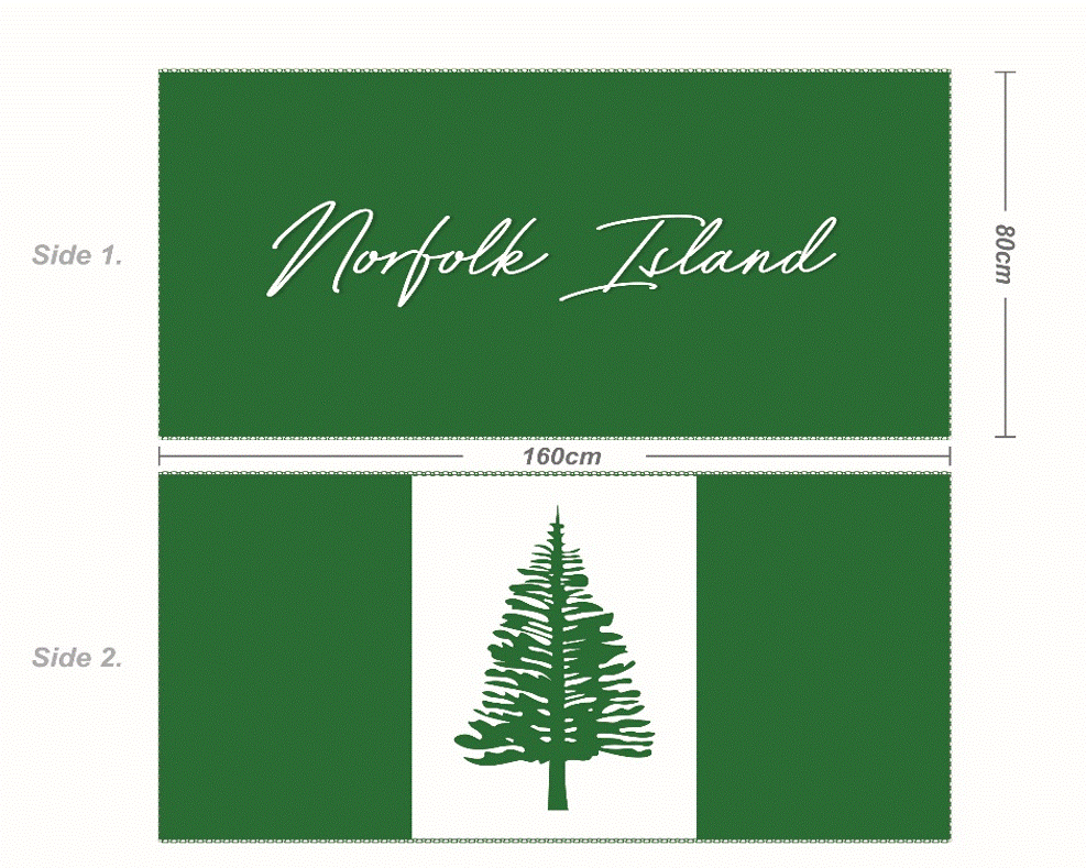 Norfolk Island Flag Towel - Double Sided