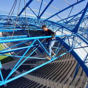 Manufacturing and installation of a steel roof structure for Teddy Stadium in Jerusalem.
