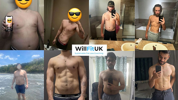 WillFitUK client before and after fat loss transformation photo