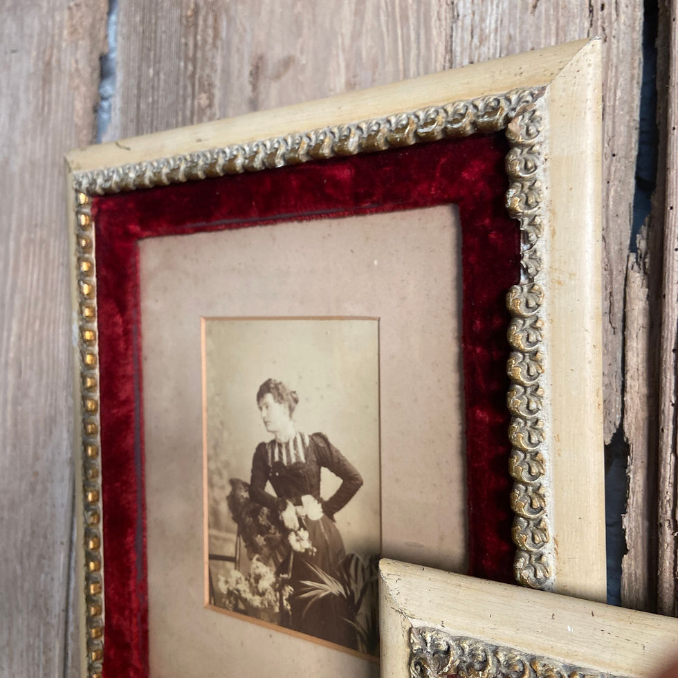 Thumbnail: Pair of Late Victorian Red Velvet Photo Frames