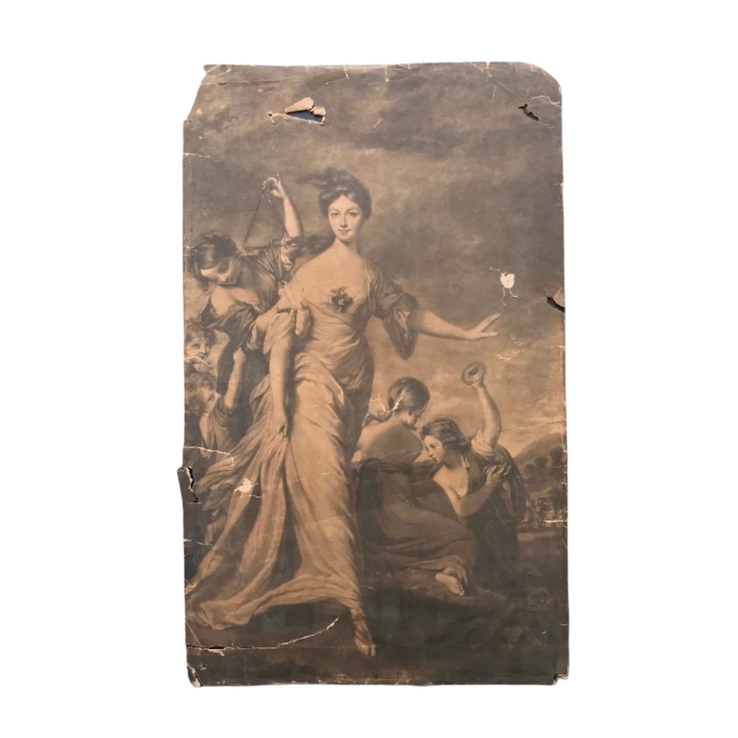 Mezzotint Engraving of L'Allegro - 1762