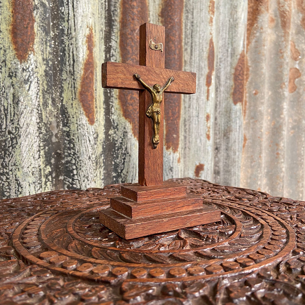 Thumbnail: Small Wooden Free Standing Crucifix