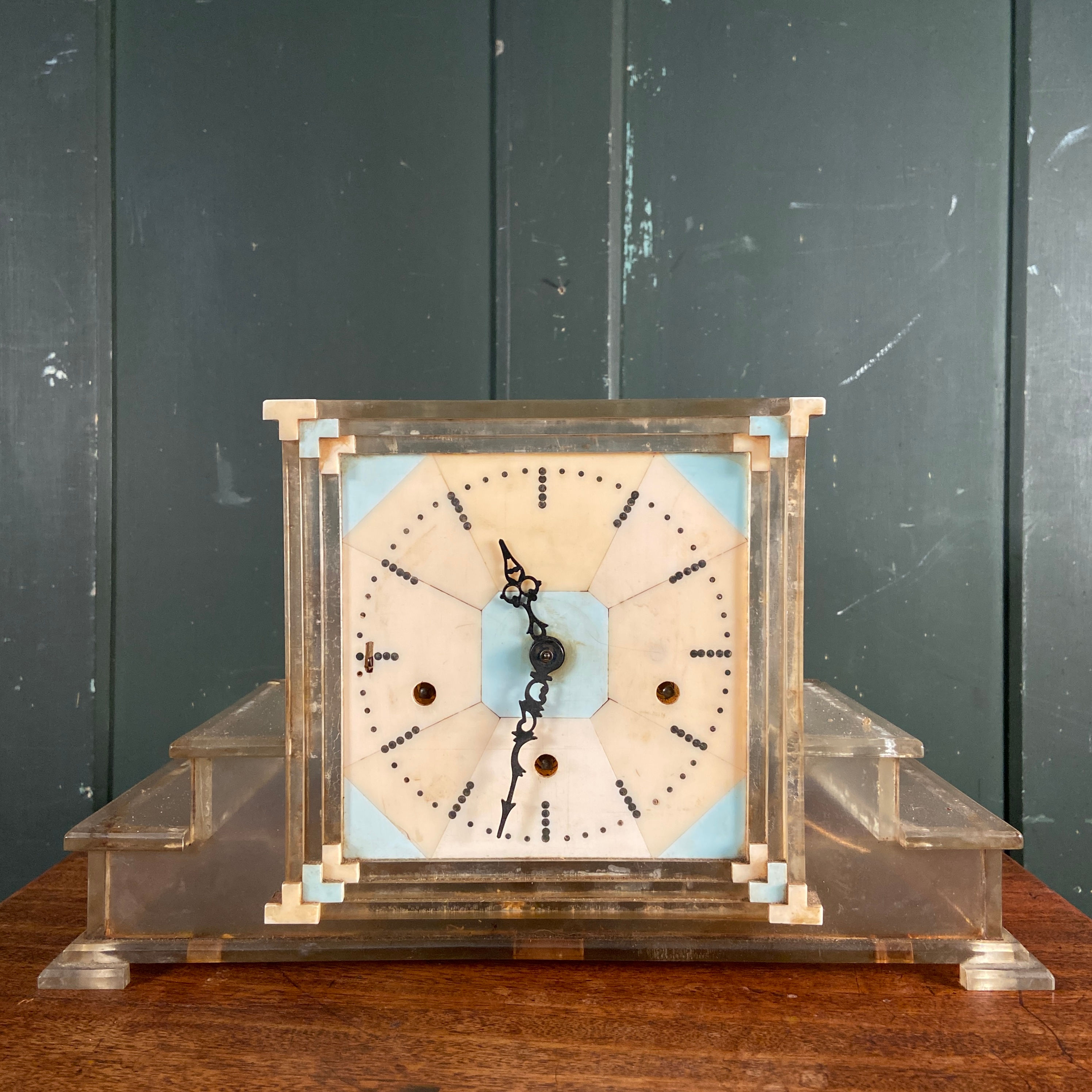 Art Deco Perspex Mantle Clock