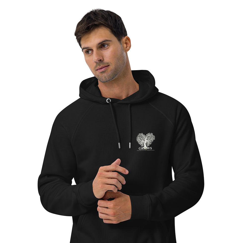 Thumbnail: GROWS Unisex eco raglan hoodie