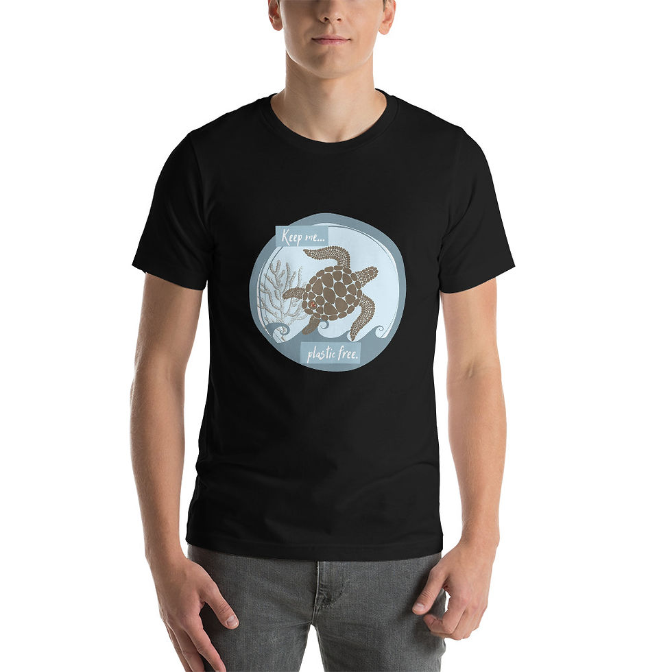 Thumbnail: Keep Me Plastic Free Short-Sleeve Unisex T-Shirt