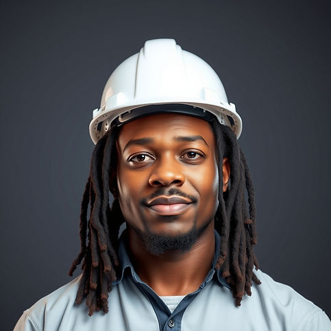 A black male with dreadlocks engineer with hard hat on.jpg