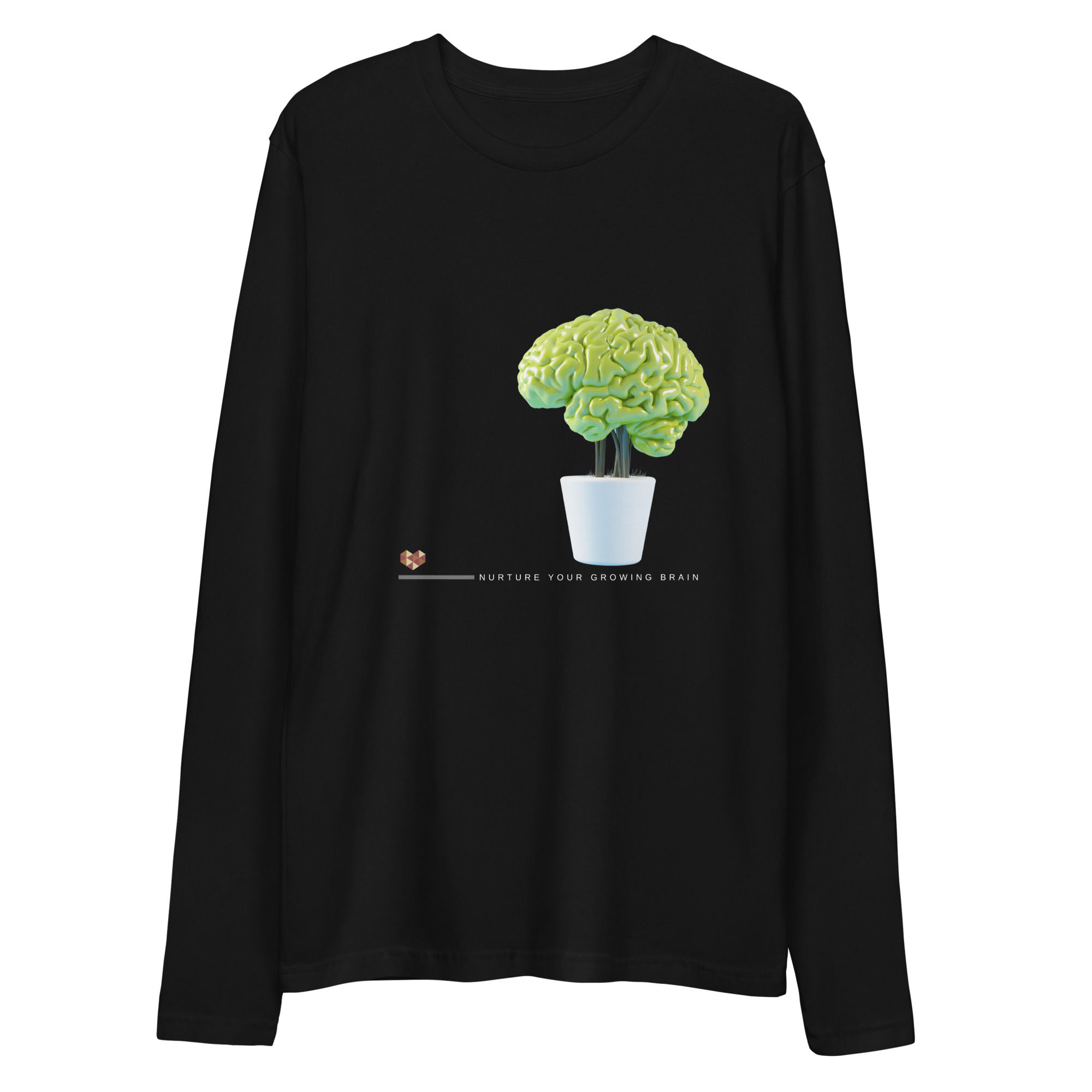 Nurture Your Growing Brain | Long Sleeve Fitted Crew