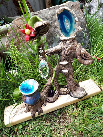 another angle of the piece in the sun out in nature