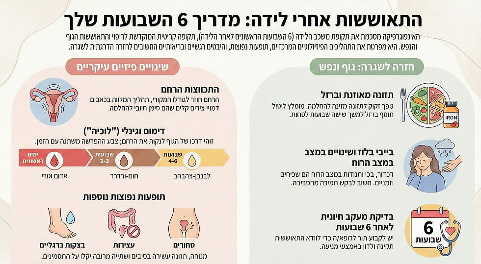 התאוששות הגוף לאחר לידה