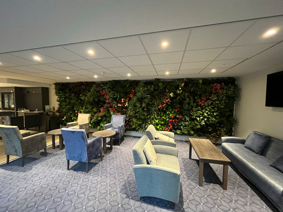 Interior design using a living wall