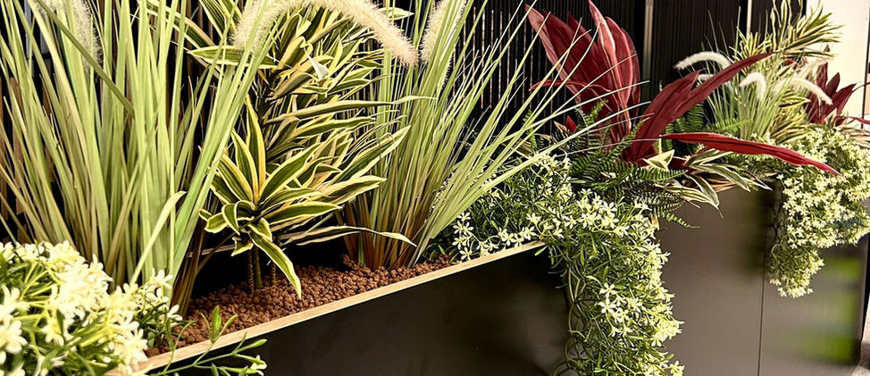 office barrier trough planting