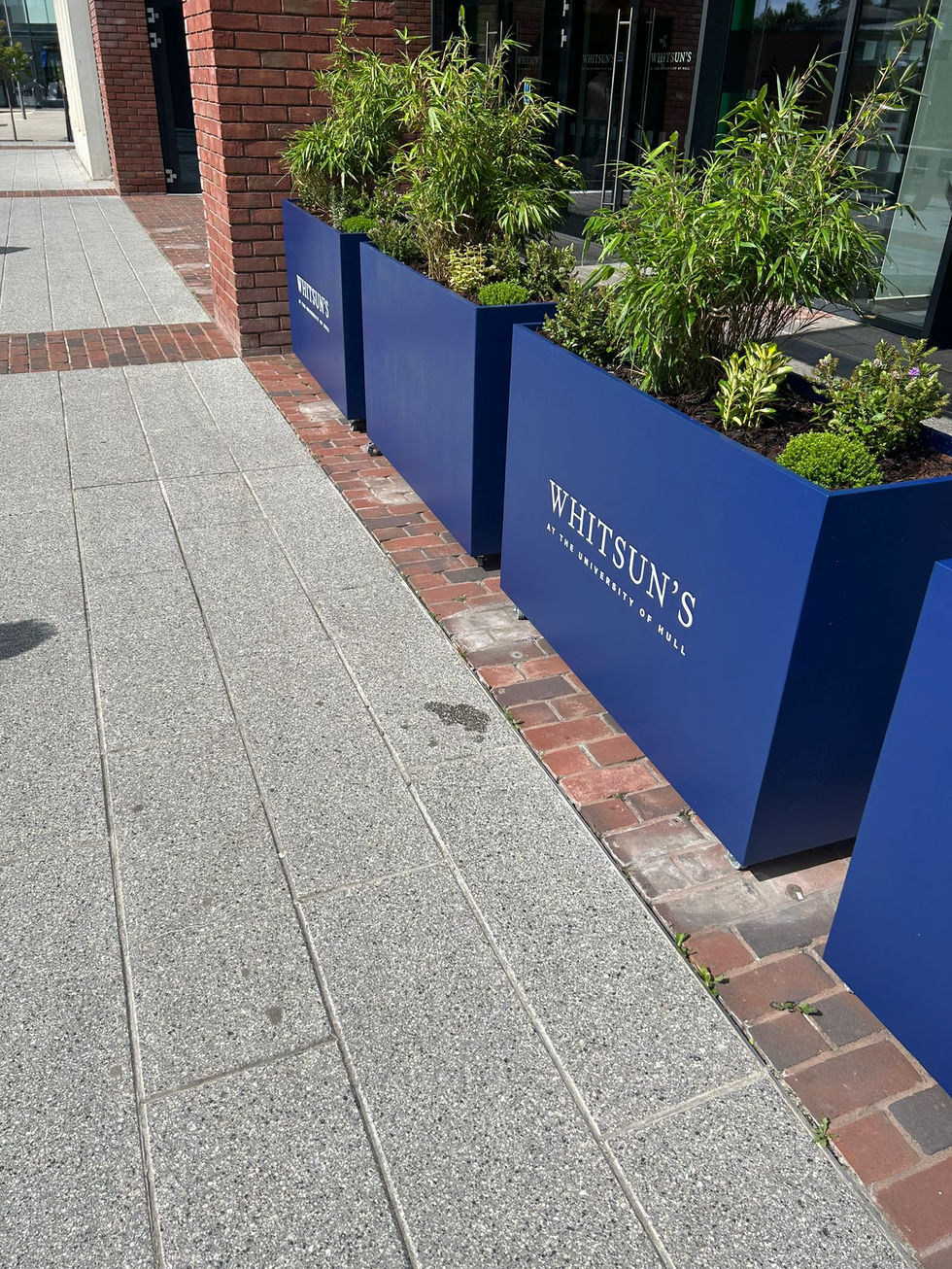 outdoor wheeled troughs.