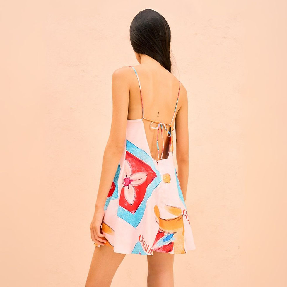 Thumbnail: 'Cinque' Cover up Dress in Sorrento Bloom (CRBW238)