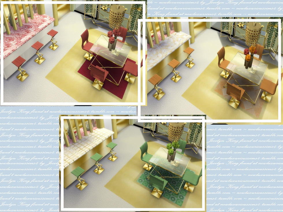 newluxurioussims4 Zoe Diningroom Set2