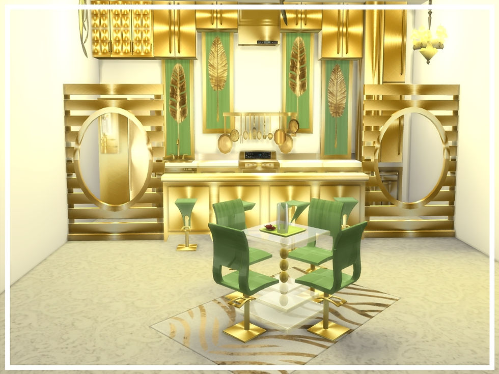newluxurioussims4 Zoe Diningroom Set