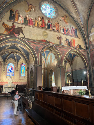 Immenso y magnífico fresco francés en esta iglesia de Toulouse.