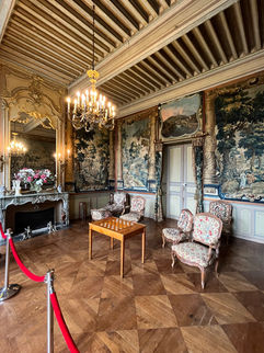 Très belle pièce avec parquet et plafond d'époque situés dans ce beau château proche de Toulouse.