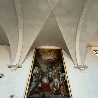 Magnífica bóveda y cuadro en esta iglesia barroco del centro de Toulouse.