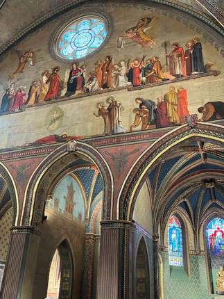 Magnificent fresco in the " Taur " church in Toulouse.