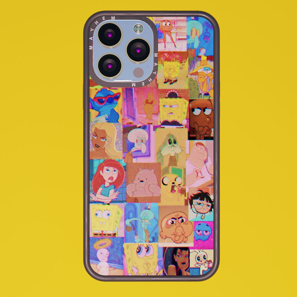 CARTOON FACE STICKER CASE
