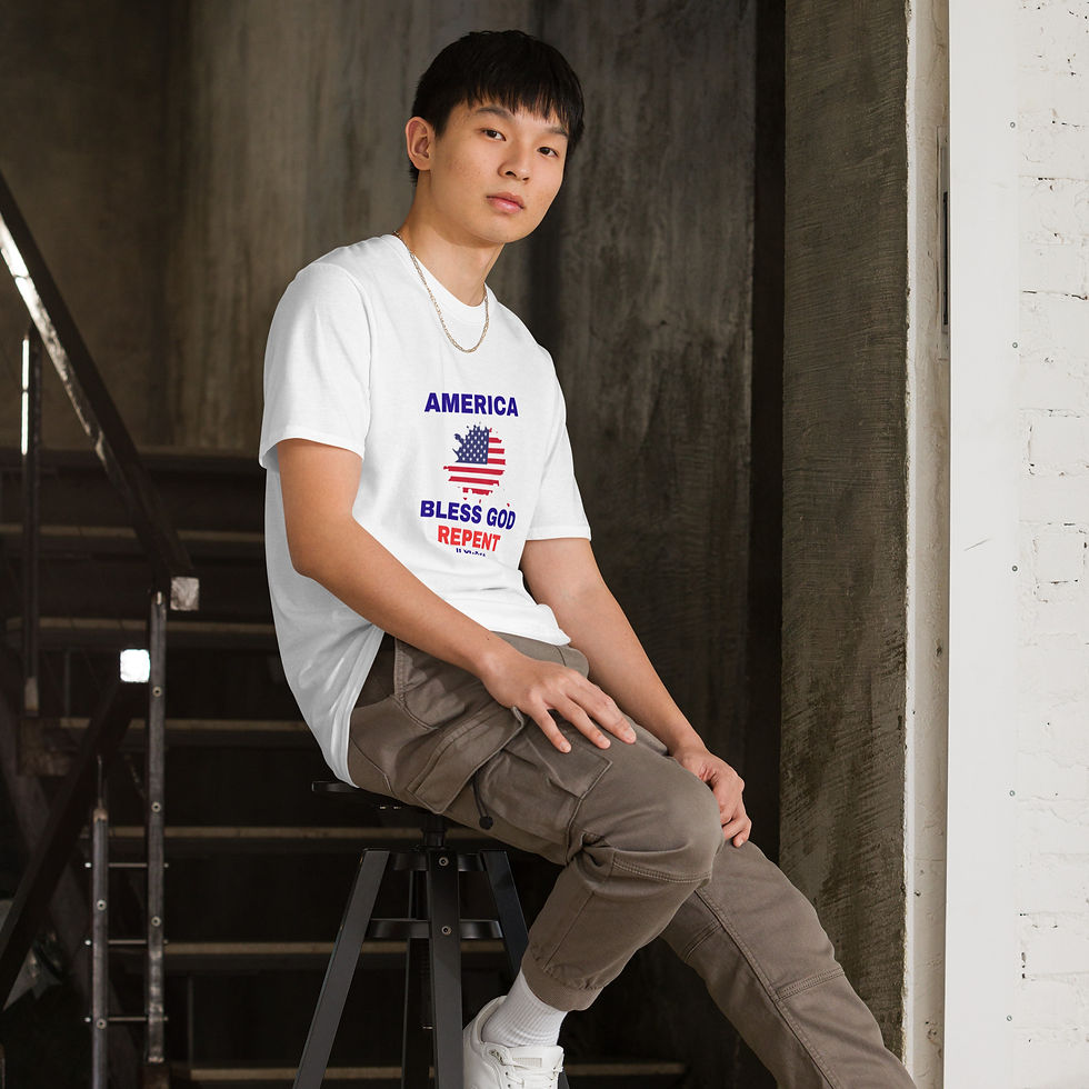 Thumbnail: "AMERICA,  Bless God" Statement Tee