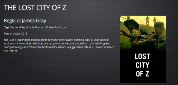 Leone Film Group distribuirà in Italia"The Lost City Of Z"