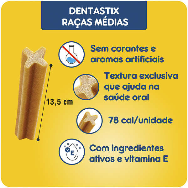 Miniatura: Petisco Pedigree Dentastix Cuidado Oral Para Cães Adultos Raças Médias