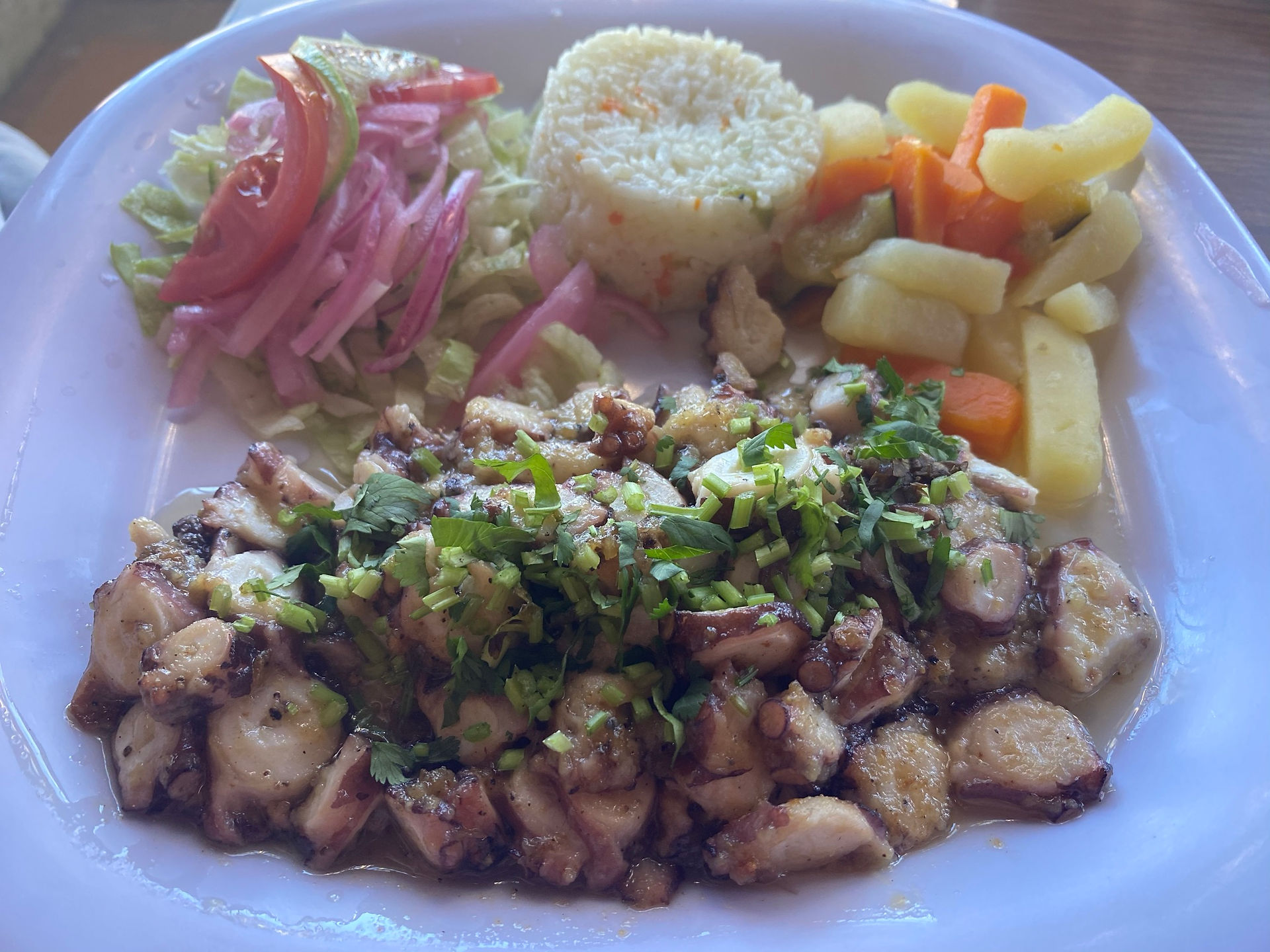 San Felipe. El popular Vaselina. Best seafood. Fresh octopus Yucatanc