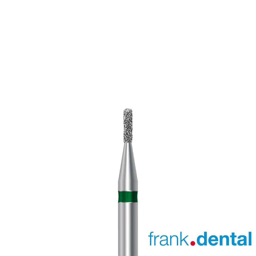 Frank Dental D.835 flat cylinder diamond dental bur for crown preparation and restorative dentistry