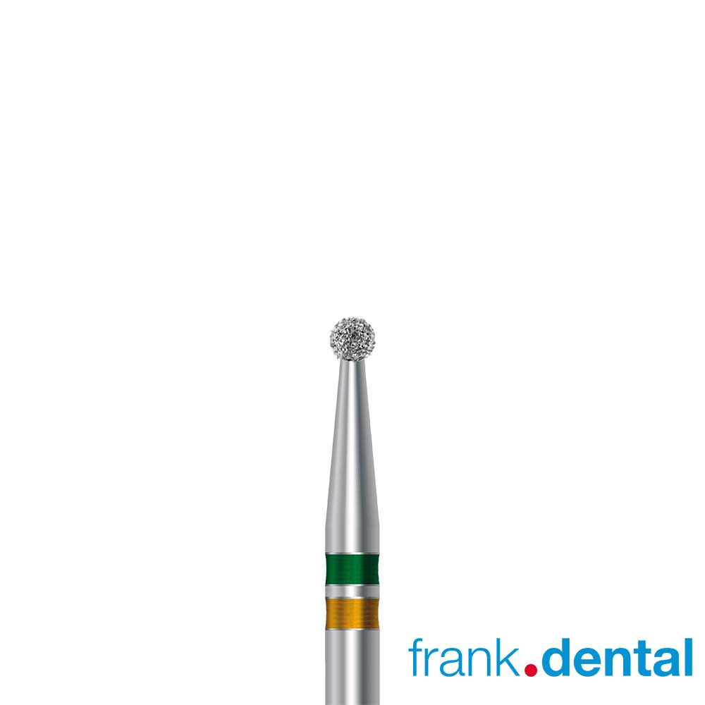 Frank Dental D.Z801 round diamond bur for zirconia crown adjustment, occlusal correction and access opening