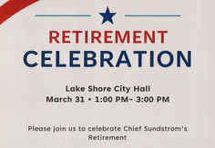 Retirement Celebration for Chief Sundstrom