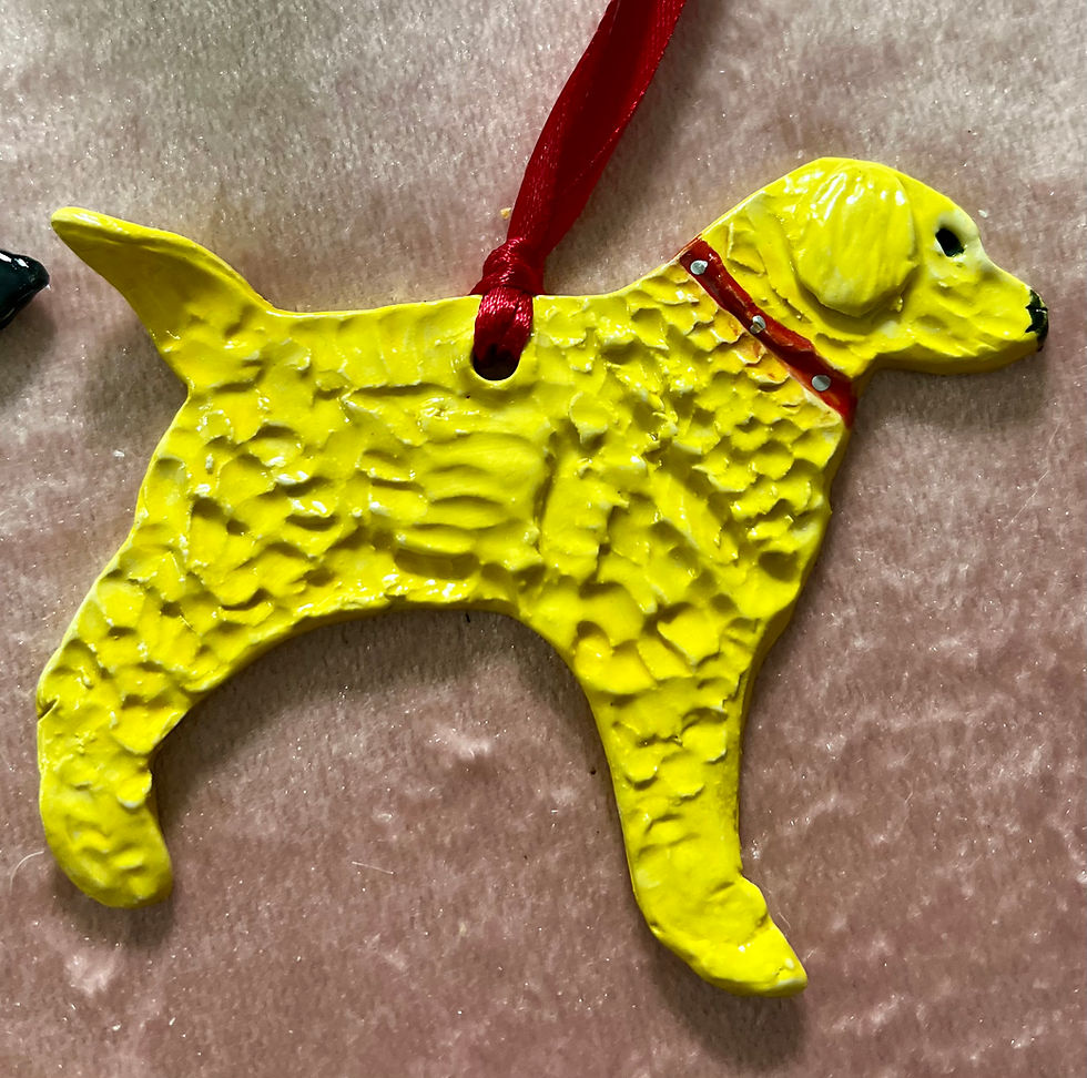 Thumbnail: Ceramic Labrador hanging decoration