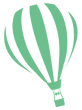 Green Hot Air balloon vector