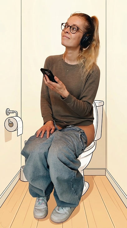 Toiletaudio voor op toilet