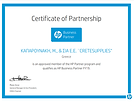 HP Business partner Certificate of Partnership