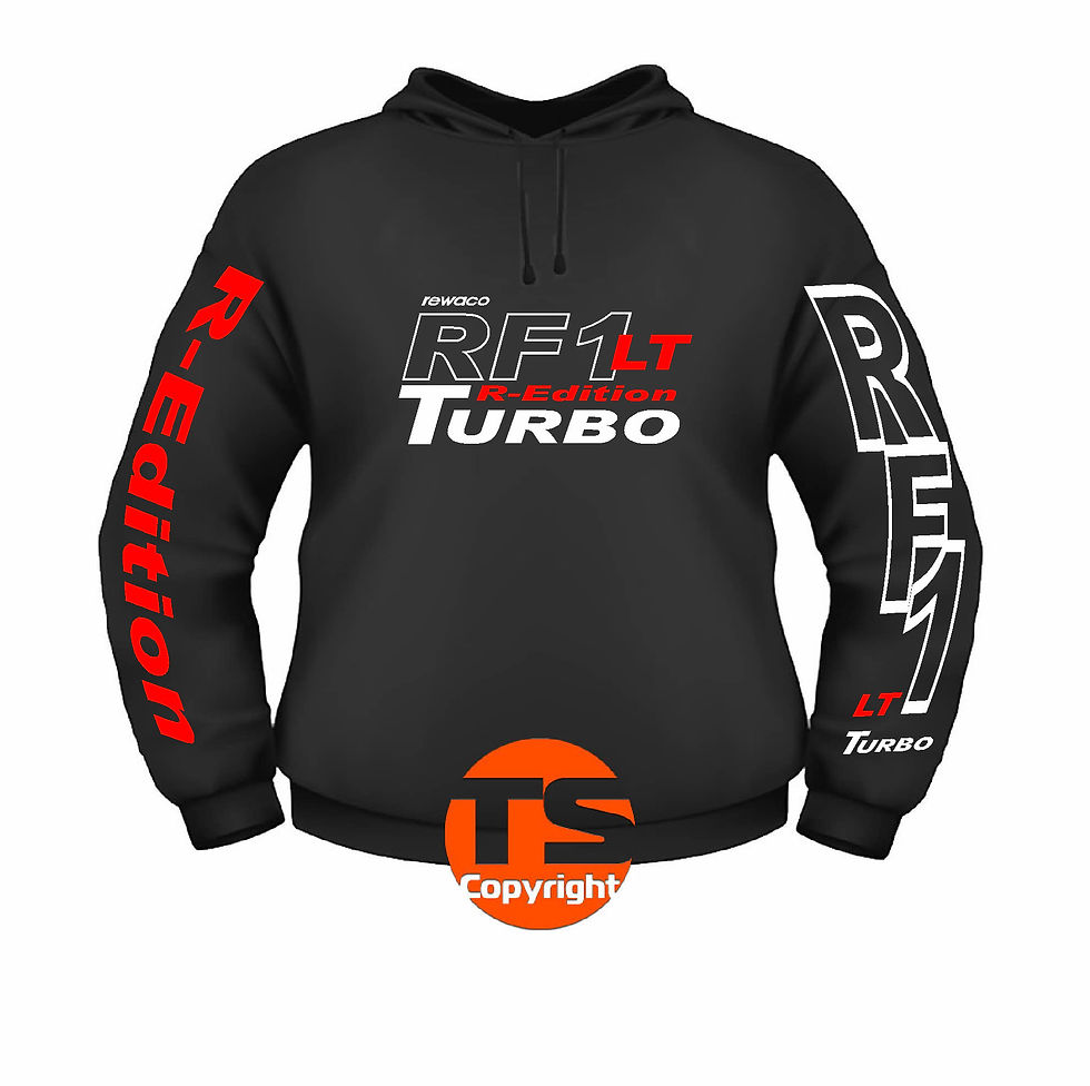 Miniaturbild: Hoodie Sweatshirt - "RF1 - LT-R-EDITION" in 8 Flexfarben, 2-farbig