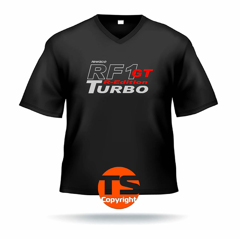 Miniaturbild: V-Shirt Ben - "RF1 - GT-R-Edition Turbo" in 8 Flexfarben, 2-farbig