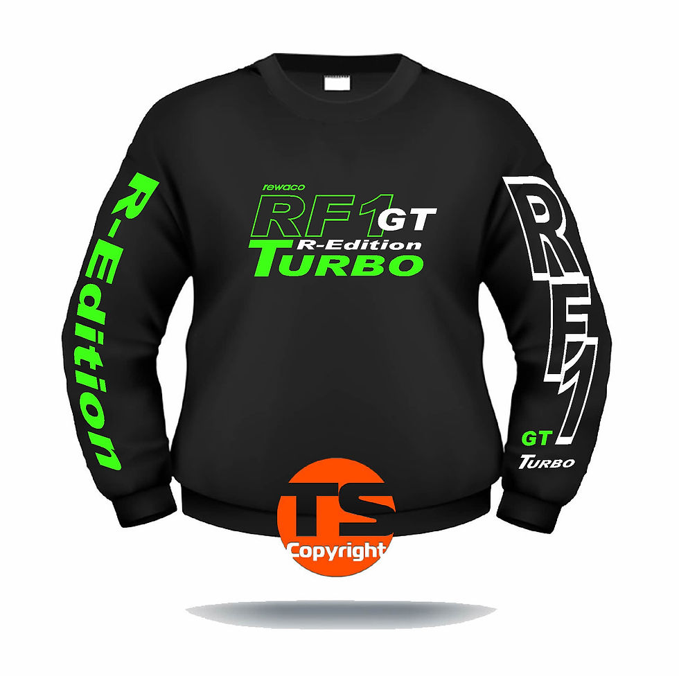 Miniaturbild: Sweatshirt Set-In "RF1 - GT-R-EDITION" in 8 Flexfarben, 2-farbig