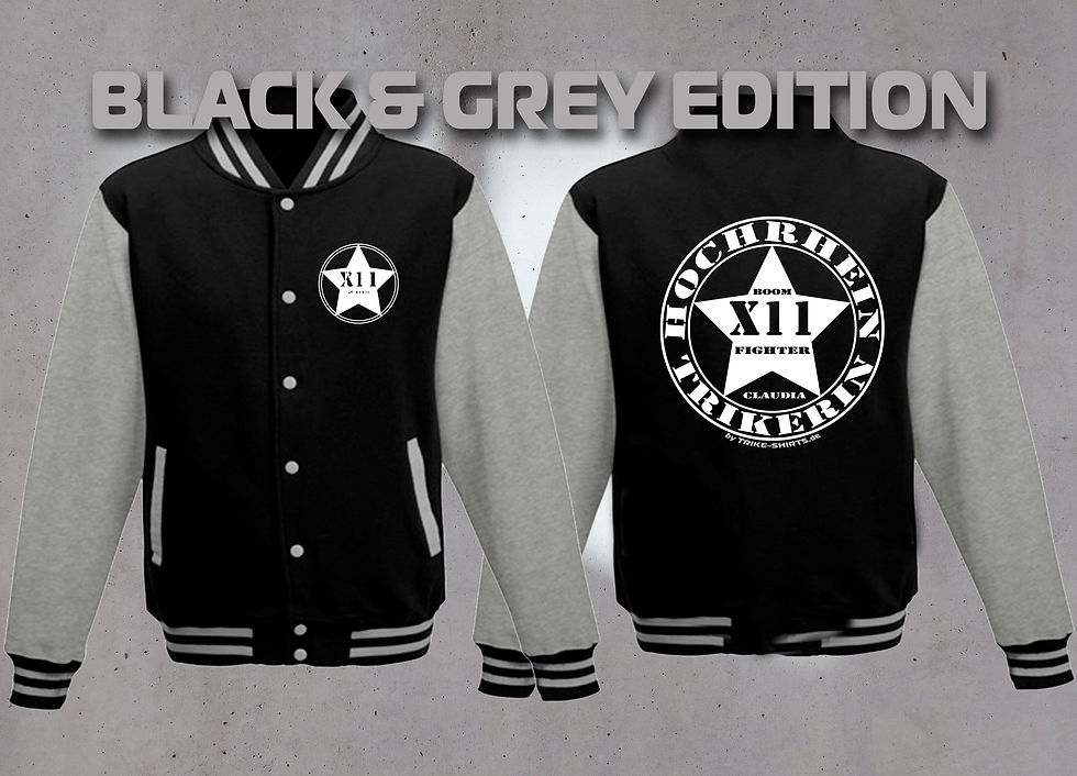 Miniaturbild: College-Jacke X11-Fighter "Hochrhein-Trikerin" in 6 Farben, mit eigenem Namen !