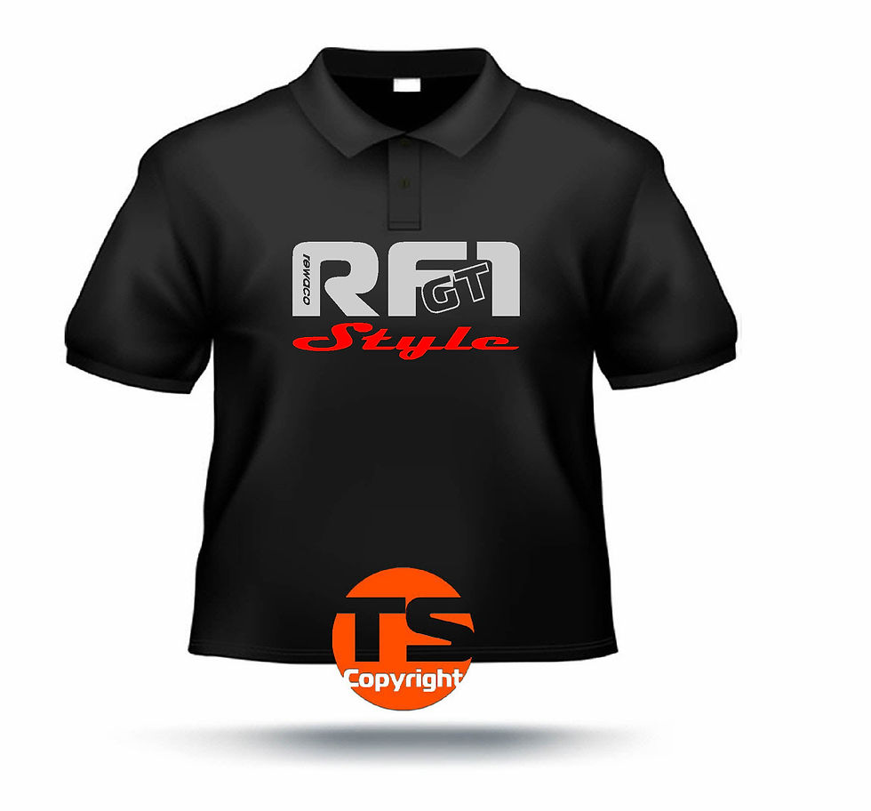 Miniaturbild: Poloshirt Pique - "RF1 - GT-Style" in 8 Flexfarben, 2-farbig