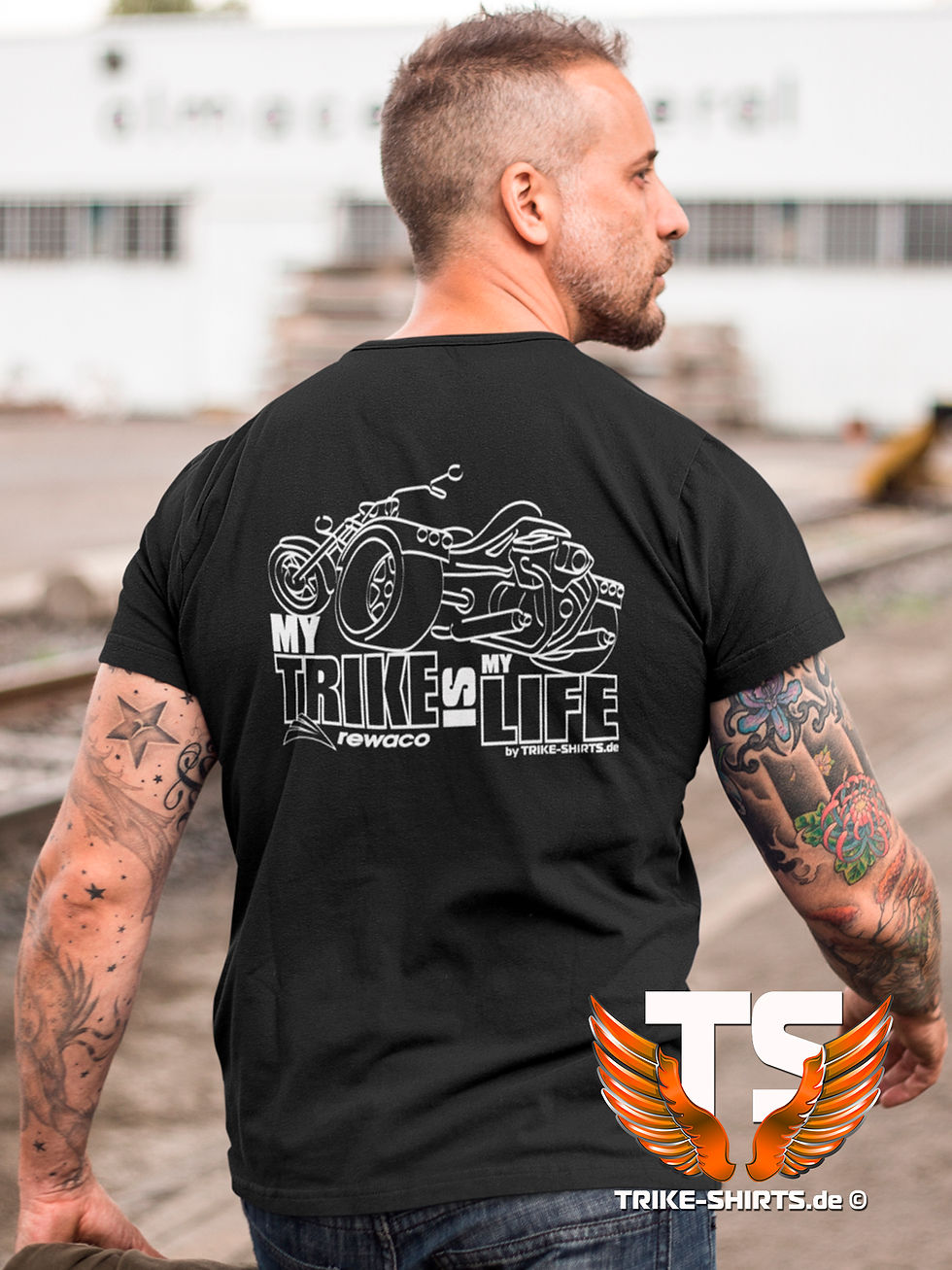 Miniaturbild: T-Shirt Comfort - "My Trike is my Life" 002 - in 9 Flexfarben