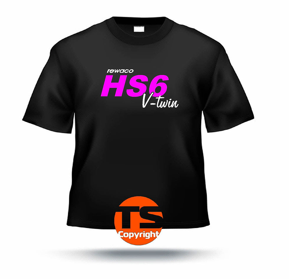 Miniaturbild: T-Shirt Comfort - "HS6  V-Twin Schriftzug" #01 in 6 Flexfarben