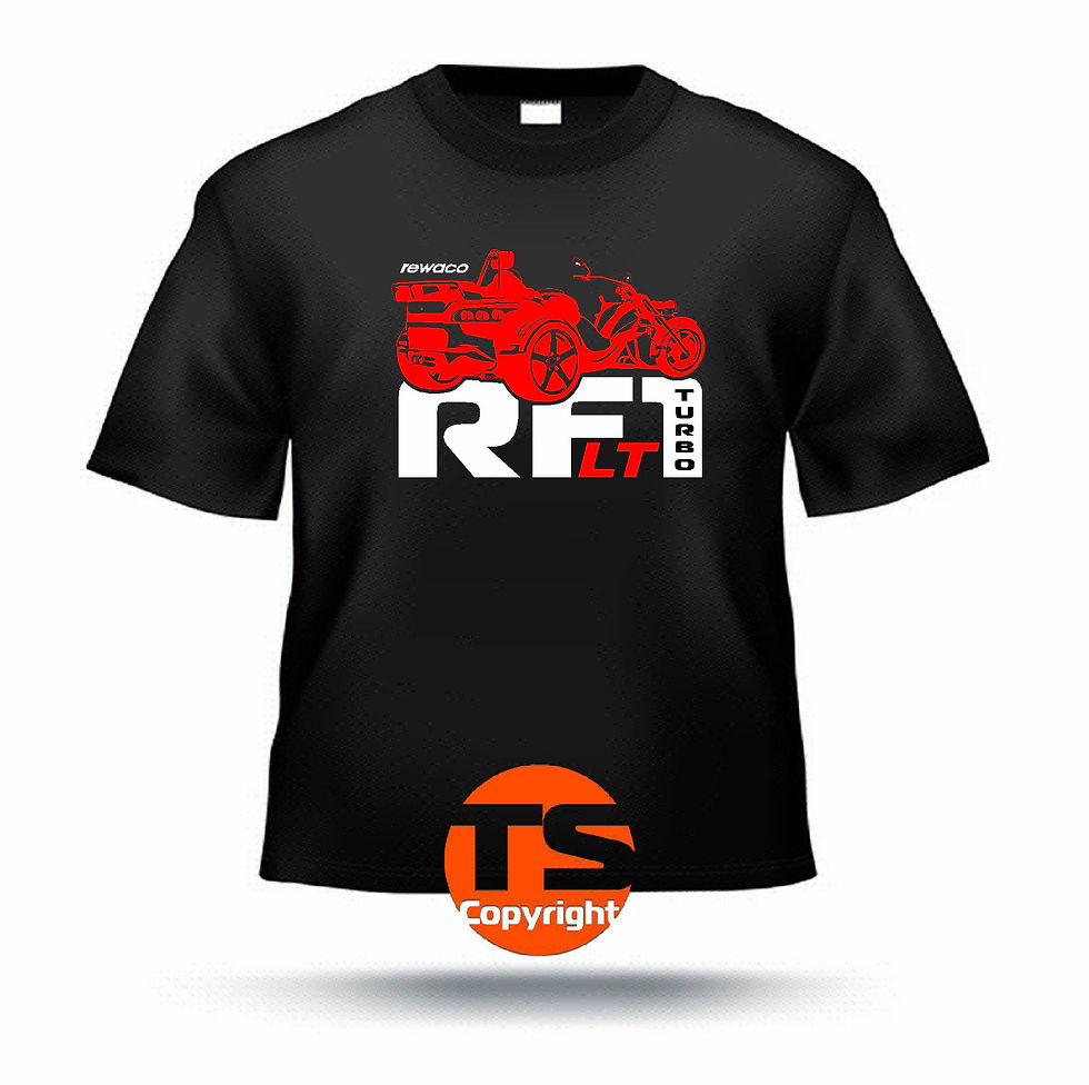 Miniaturbild: T-Shirt Comfort - "RF1 - LT-R-EDITION Turbo" in 8 Flexfarben, 2-farbig