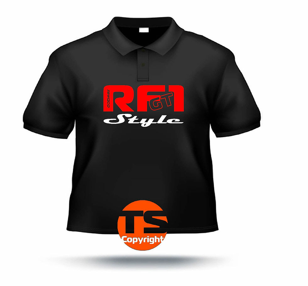 Miniaturbild: Poloshirt Pique - "RF1 - GT-Style" in 8 Flexfarben, 2-farbig