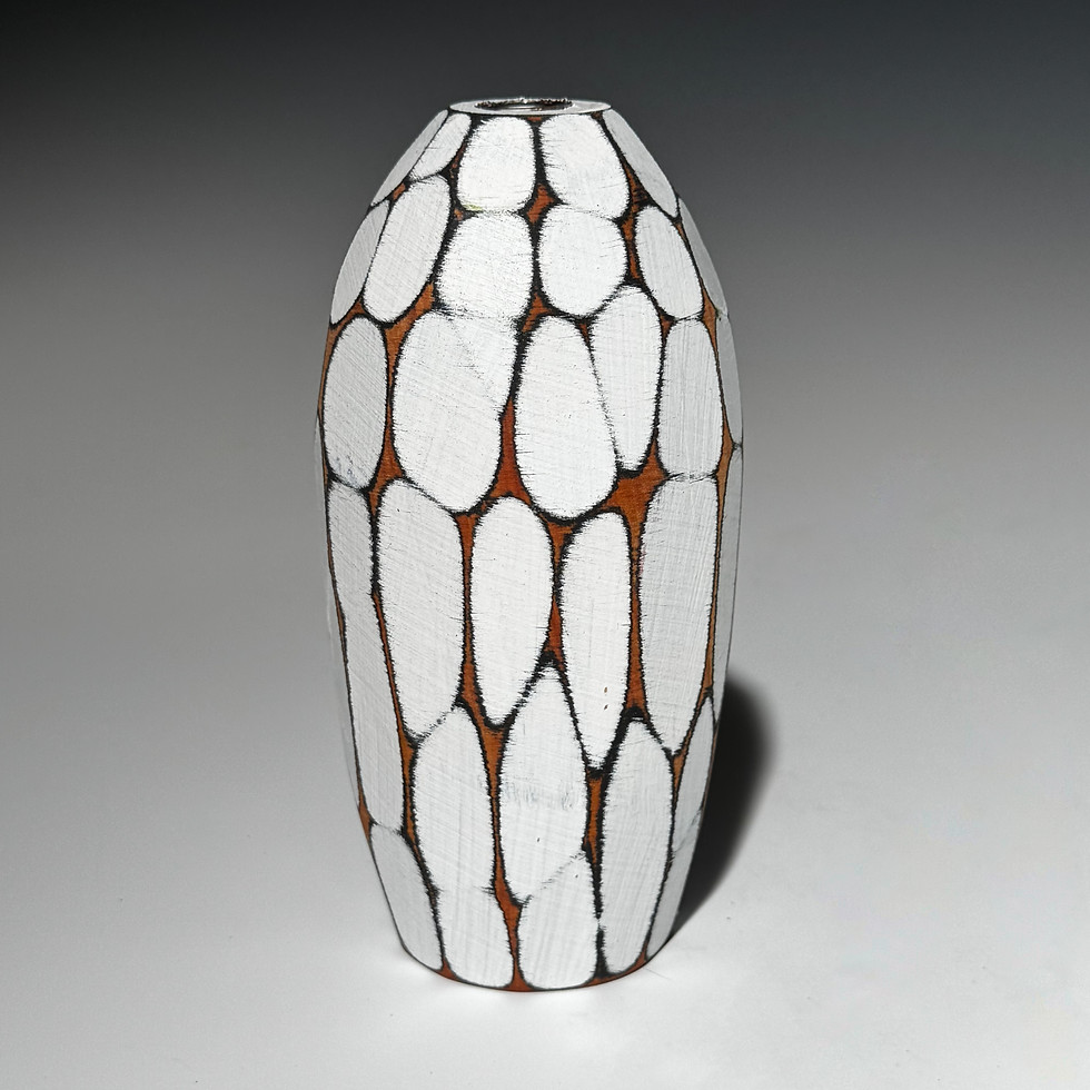 Thumbnail: Colorful wood bud vase holds water