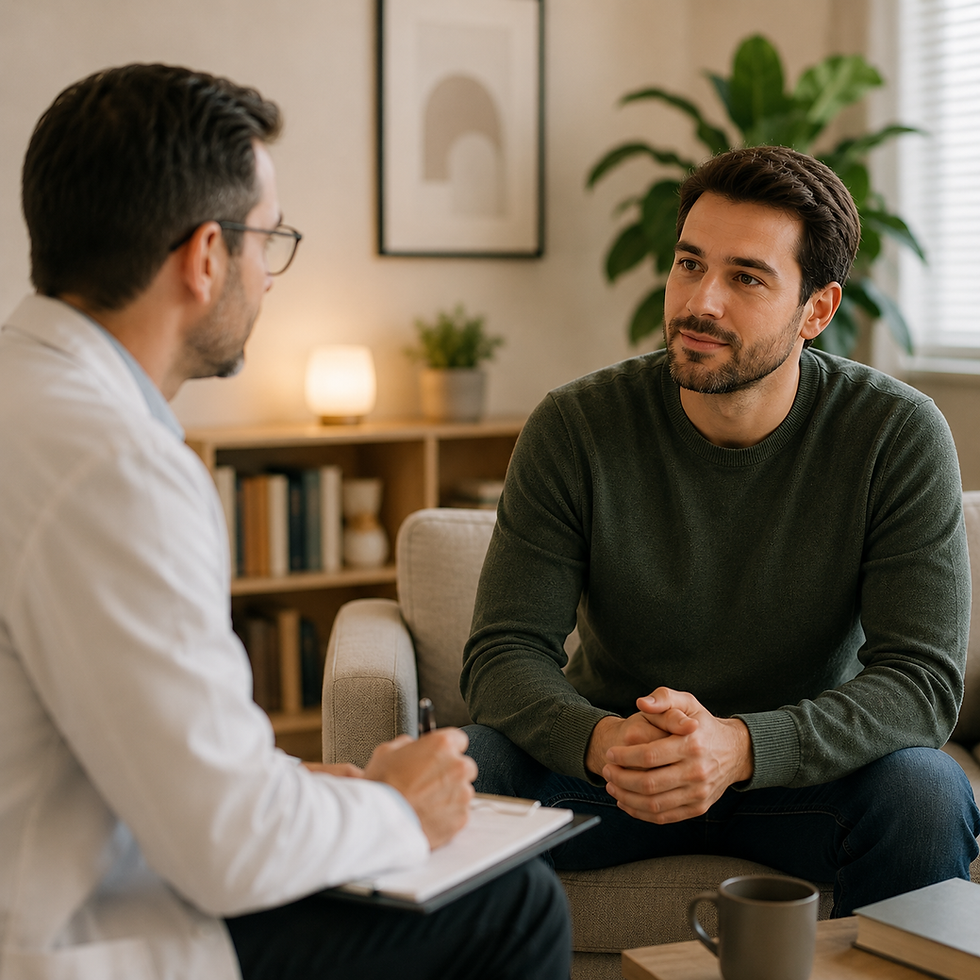 Consulta médica de acompanhamento em saúde mental