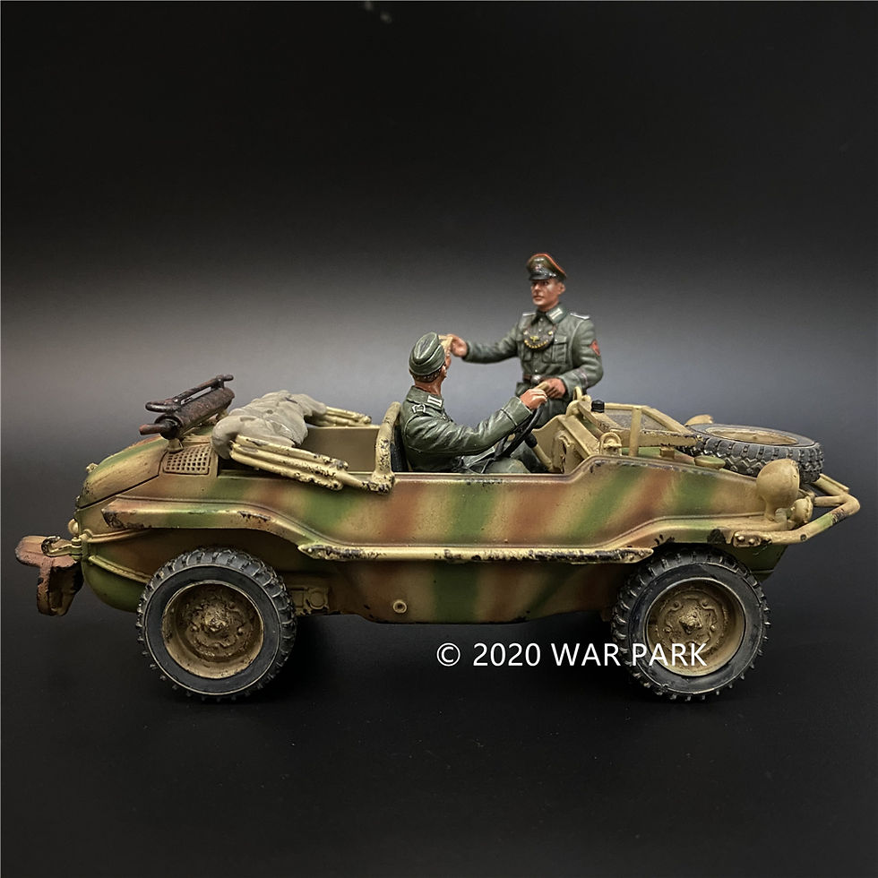 Thumbnail: War Park KU041 Feldgendarme Officer Checking Schwimmwagen 166
