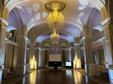 Beautful Ballroom Lighting with signature lighting package - First Class Sound & Light
