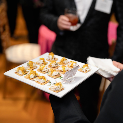Crab Salad on Siracha Crisp, Ridgewells Catering