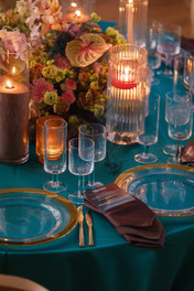 Table decorations for gala at Mellon Auditorium